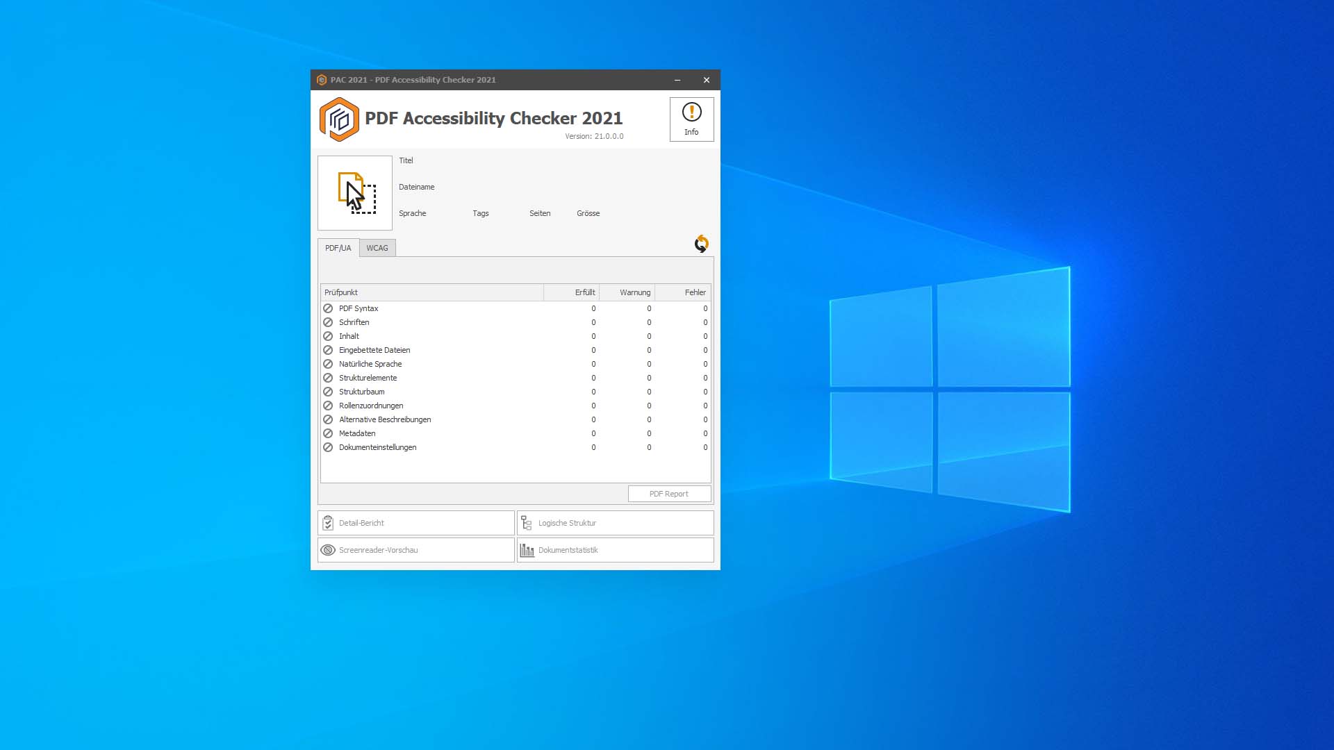 Screenshot PAC - PDF Accessibility Checker